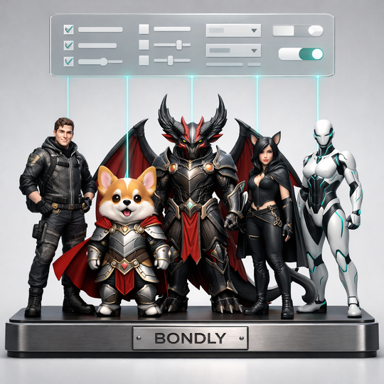 1-Original Character Creator (Form-Only / No Photo) — Bust or Full-Body